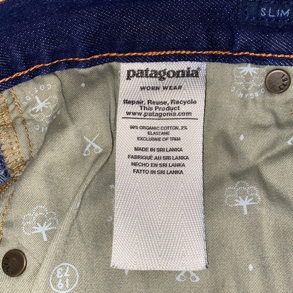 Patagonia Women’s Blue Jeans, 98% Organic Cotton size 32 Slim - Picture 11 of 13